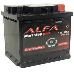 Аккумулятор ALFA AGM 50 R (50 А·ч / 570 А) правый плюс