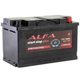 Аккумулятор ALFA AGM 80 R (80 А·ч / 800 А) правый плюс