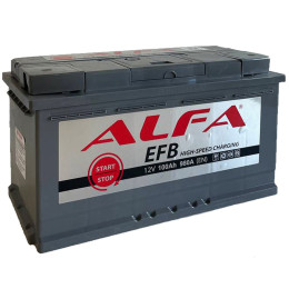 Аккумулятор ALFA EFB 100 R (100 А·ч / 980 А) правый плюс