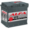 Аккумулятор ALFA EFB 50 R (50 А·ч / 450 А) правый плюс