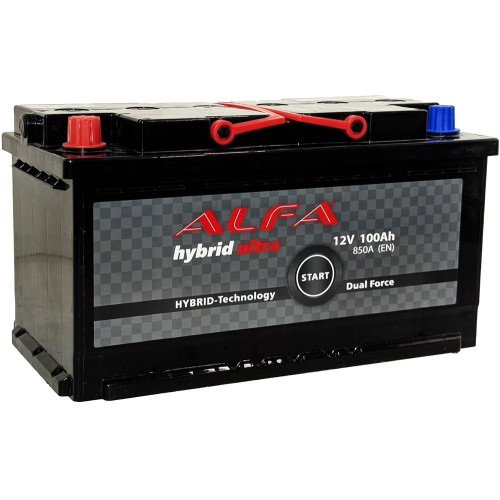 Аккумулятор ALFA Hybrid 100 L (100 А·ч / 850 А) с левым плюсом