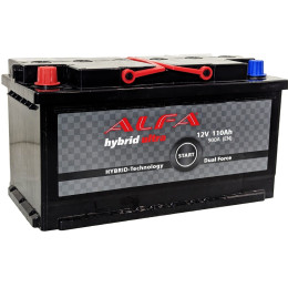 Аккумулятор ALFA Hybrid 110 L (110 А·ч / 900 А) левый плюс