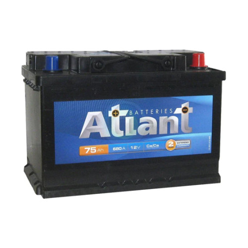 Аккумулятор Atlant Blue R+ 75Ah (75 А·ч / 680 А) для легковых автомобилей