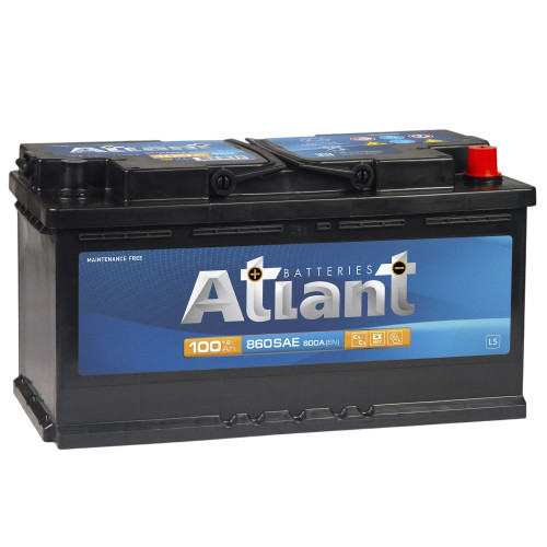 Аккумулятор Atlant Blue R+ 100Ah (100 А·ч / 860 А) для легковых автомобилей