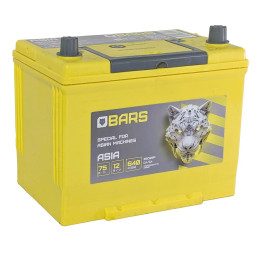 Аккумулятор BARS Asia 75 JR (75 А·ч / 640 А) правый плюс с бортом