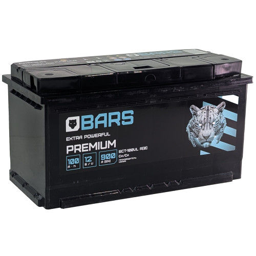 Аккумулятор BARS Premium 100 R (100 А·ч / 900 А) с правым плюсом
