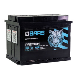 Аккумулятор BARS Premium 60 R (60 А·ч / 600 А) правый плюс