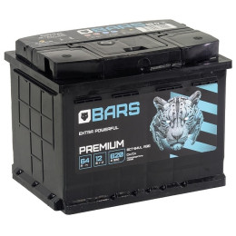 Аккумулятор BARS Premium 64 R (64 А·ч / 620 А) правый плюс