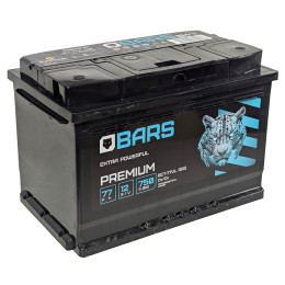 Аккумулятор BARS Premium 77 R (77 А·ч / 750 А) правый плюс