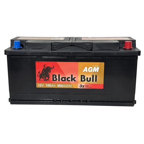 Аккумулятор BLACK BULL AGM 105 R (105 А·ч / 950 А) правый плюс