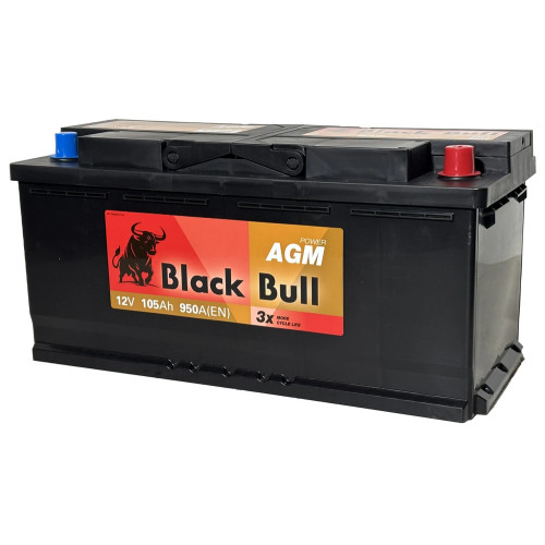 Аккумулятор BLACK BULL AGM 105 R (105 А·ч / 950 А) правый плюс