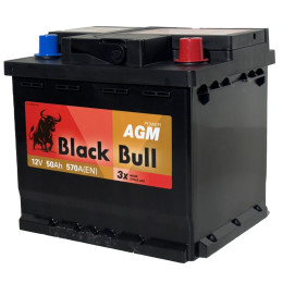 Аккумулятор BLACK BULL AGM 50 R (50 А·ч / 570 А) правый плюс
