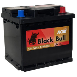 Аккумулятор BLACK BULL AGM 50 R (50 А·ч / 570 А) правый плюс