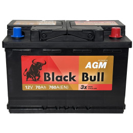 Аккумулятор BLACK BULL AGM 70 R (70 А·ч / 760 А) правый плюс
