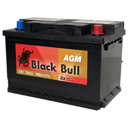 Аккумулятор BLACK BULL AGM 70 R (70 А·ч / 760 А) правый плюс