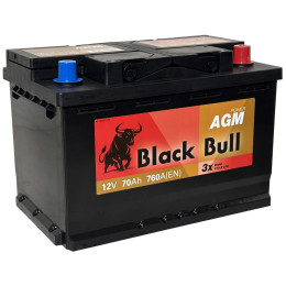 Аккумулятор BLACK BULL AGM 70 R (70 А·ч / 760 А) правый плюс