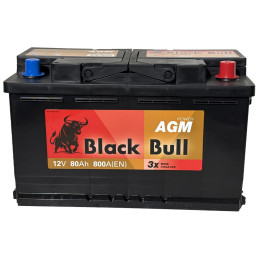Аккумулятор BLACK BULL AGM 80 R (80 А·ч / 800 А) правый плюс