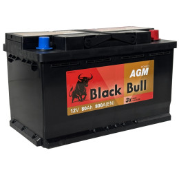 Аккумулятор BLACK BULL AGM 80 R (80 А·ч / 800 А) правый плюс