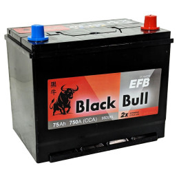 Аккумулятор BLACK BULL Asia EFB 75 R (75 А·ч / 750 А) правый плюс