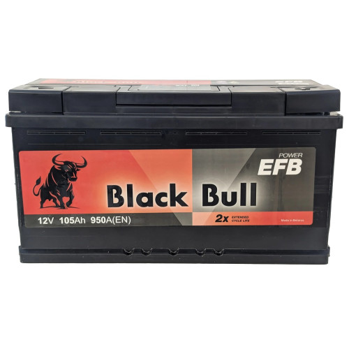 Аккумулятор BLACK BULL EFB 105 R (105 А·ч / 950 А) правый плюс