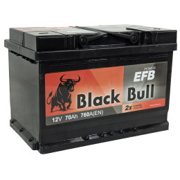 Аккумулятор BLACK BULL EFB 70 R (70 А·ч / 760 А) правый плюс