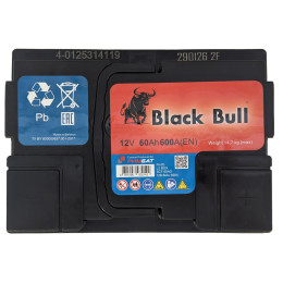 Аккумулятор BLACK BULL SLI 60 R (60 А·ч / 600 А) правый плюс