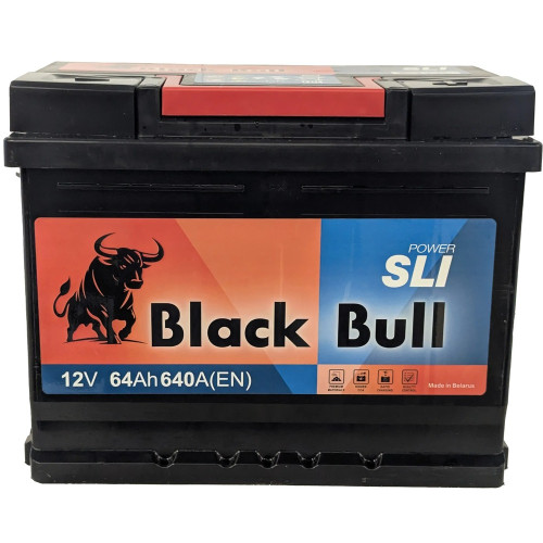 Аккумулятор BLACK BULL SLI 64 R (64 А·ч / 640 А) правый плюс