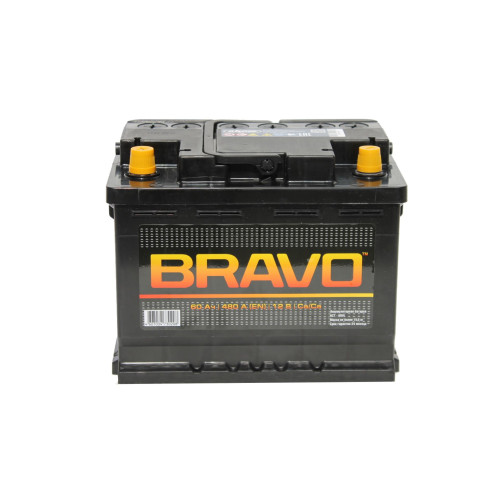 Аккумулятор АКОМ Bravo 6СТ-60 (60 А·ч / 480 А) левый плюс для легковых автомобиле