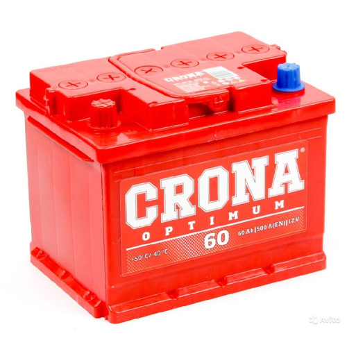 Аккумулятор Crona 6СТ-60 (60 А·ч / 500 А) для легковых автомобилей