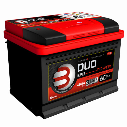 Аккумулятор Duo Power EFB 60Ah (60 А·ч / 610 А) для легковых автомобилей