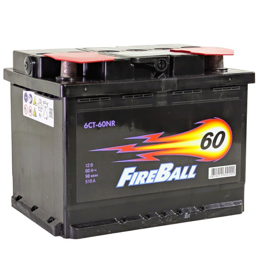 Аккумулятор FireBall 60 R (60 А·ч / 510 А) для легковых автомобилей