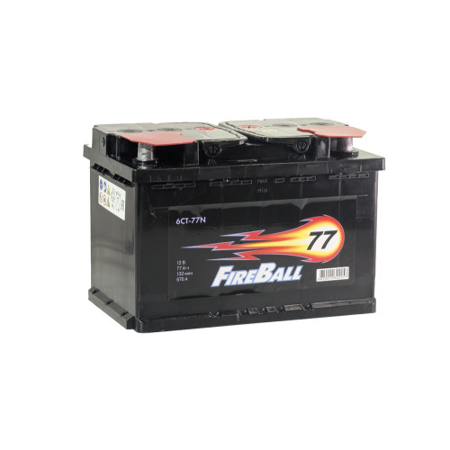 Аккумулятор FireBall 77 L (77 А·ч / 670 А) для легковых автомобилей