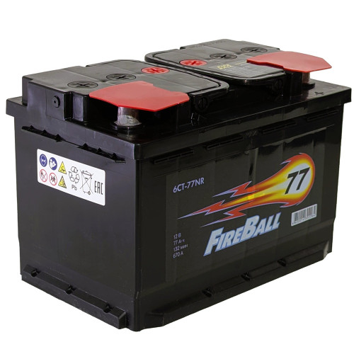 Аккумулятор FireBall 77 R (77 А·ч / 670 А) для легковых автомобилей