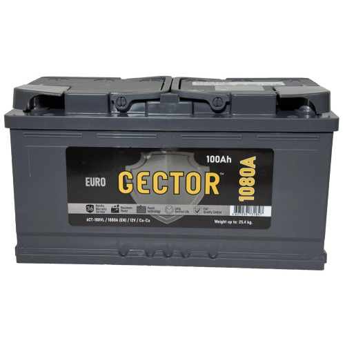 Аккумулятор GECTOR 100 R (100 А·ч / 1080 А) для легковых автомобилей