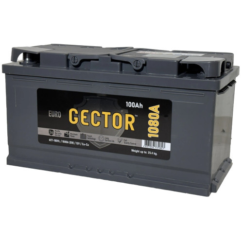 Аккумулятор GECTOR 100 R (100 А·ч / 1080 А) для легковых автомобилей