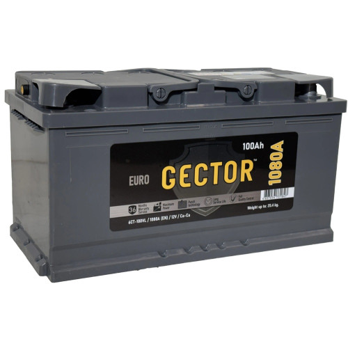 Аккумулятор GECTOR 100 R (100 А·ч / 1080 А) для легковых автомобилей