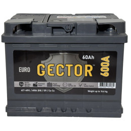 Аккумулятор GECTOR 60 R (60 А·ч / 600 А) для легковых автомобилей