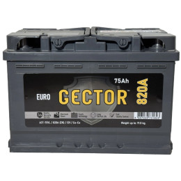 Аккумулятор GECTOR 75 R (75 А·ч / 820 А) для легковых автомобилей