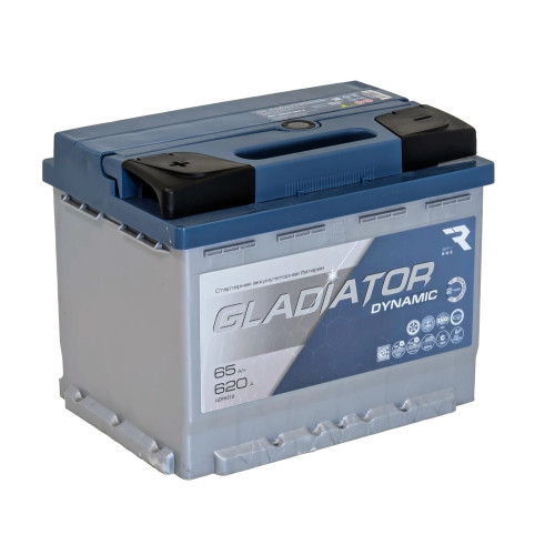 Аккумулятор GLADIATOR Dynamic 65 L (65 А·ч / 620 А) для легковых автомобилей