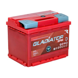 Аккумулятор GLADIATOR EFB 65 R (65 А·ч / 650 А) для легковых автомобилей