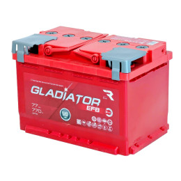Аккумулятор GLADIATOR EFB 77 R (77 А·ч / 770 А) для легковых автомобилей