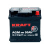 Аккумулятор KRAFT AGM 50 R (50 А·ч / 570 А) для легковых автомобилей