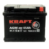 Аккумулятор KRAFT AGM 65 R (65 А·ч / 700 А) для легковых автомобилей