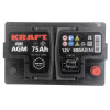 Аккумулятор KRAFT AGM 75 R (75 А·ч / 800 А) для легковых автомобилей