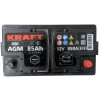 Аккумулятор KRAFT AGM 85 R (85 А·ч / 850 А) для легковых автомобилей