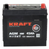 Аккумулятор KRAFT AGM Asia 45 JR (45 А·ч / 450 А) для легковых автомобилей