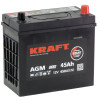 Аккумулятор KRAFT AGM Asia 45 JR (45 А·ч / 450 А) для легковых автомобилей