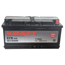 Аккумулятор KRAFT EFB 110 R (110 А·ч / 1000 А) для легковых автомобилей