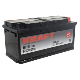 Аккумулятор KRAFT EFB 110 R (110 А·ч / 1000 А) для легковых автомобилей