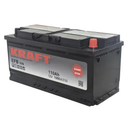 Аккумулятор KRAFT EFB 110 R (110 А·ч / 1000 А) для легковых автомобилей